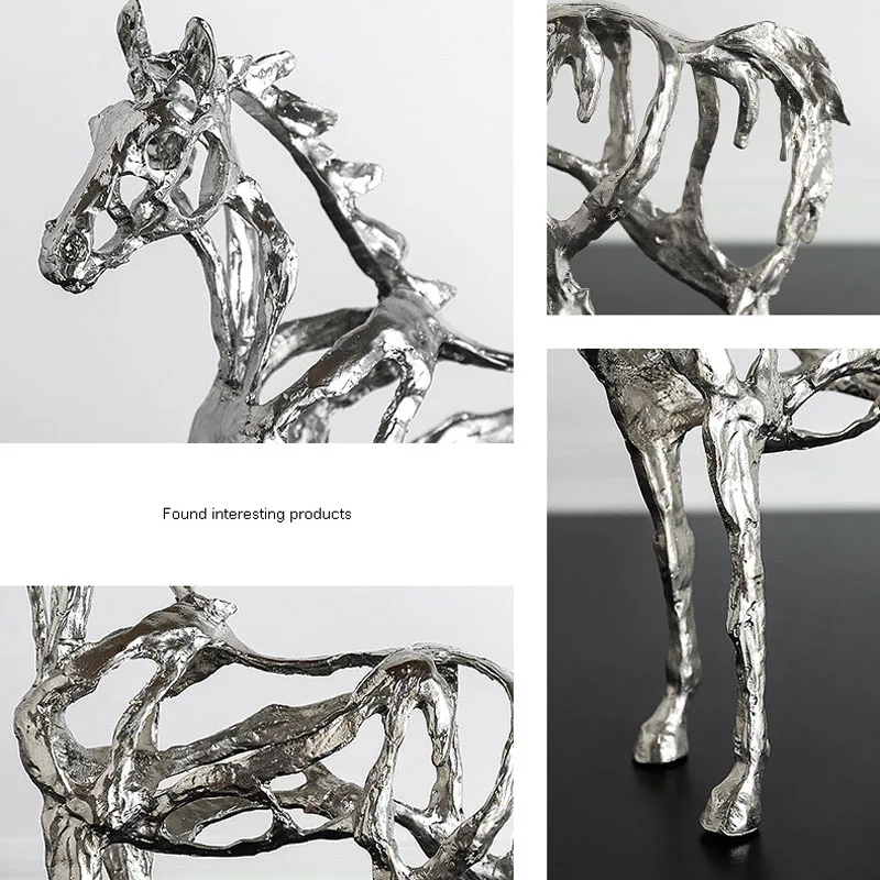 Скандинавская Статуэтка с полым коньком статуэтка из смолы домашнее ремесло