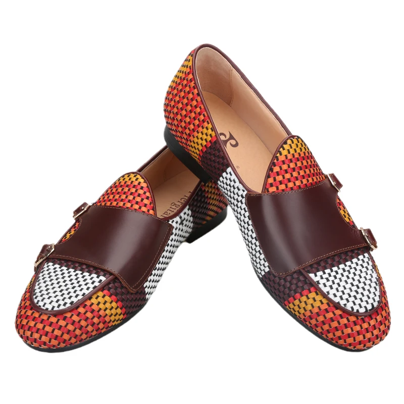 Piergitar трехцветные бельгийские лоферы из телячьей кожи и необработанного хлопка с