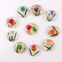 10pcs gold foil dried flower charm for diy jewelry making fashion phone case patch resin handmade accessories wholesale bulk