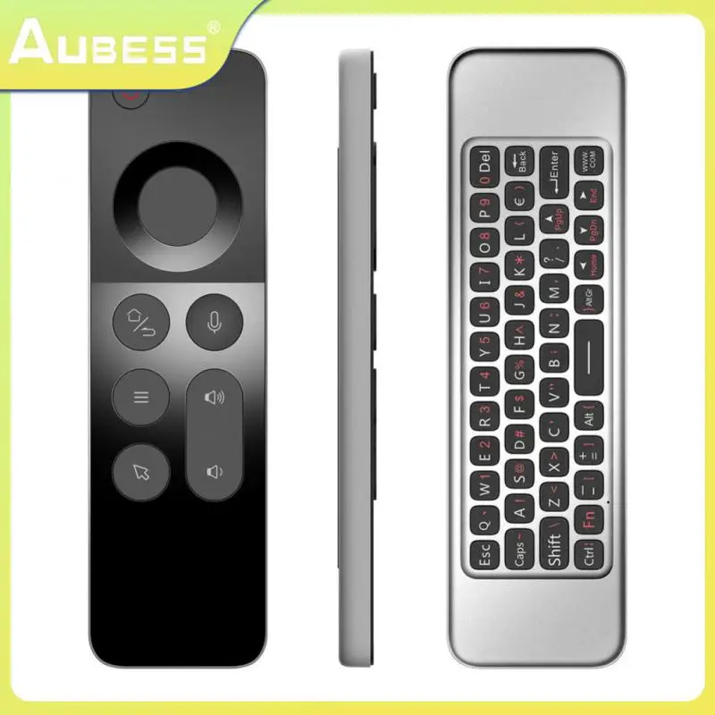

Durable Gyroscope Remote Plastic Wireless Controller Voice Control Remote Controller Multifunctional Controller Portable Black