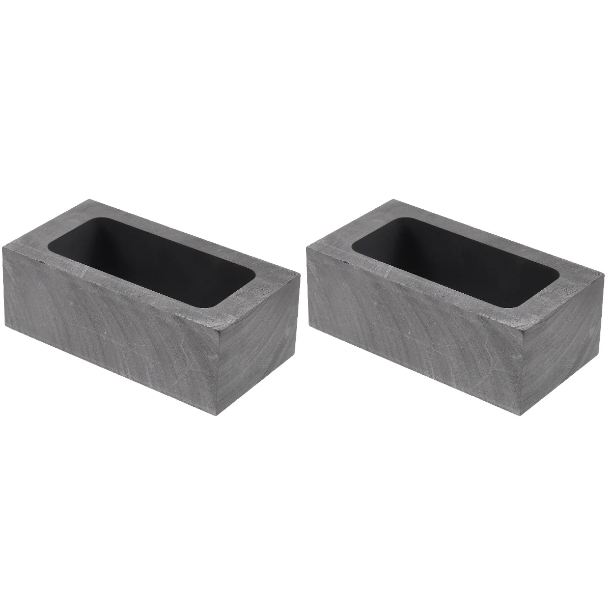 

2 Pieces Ingot Melting Molds Metal Kit Oil Tank High Density Silver Casting Graphite