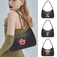 women armpit shoulder bag summer cute monster print underarm bags fashion casual ladies shopping zipper handbags purse clutch