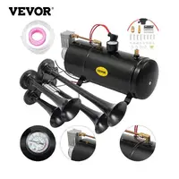 VEVOR 3 / 4 Trumpets 12V 150DB Loud Air Horn Train Horns Kit Max 150 PSI Working Pressure for Truck Cars SUV Boat Tractor RV ORV