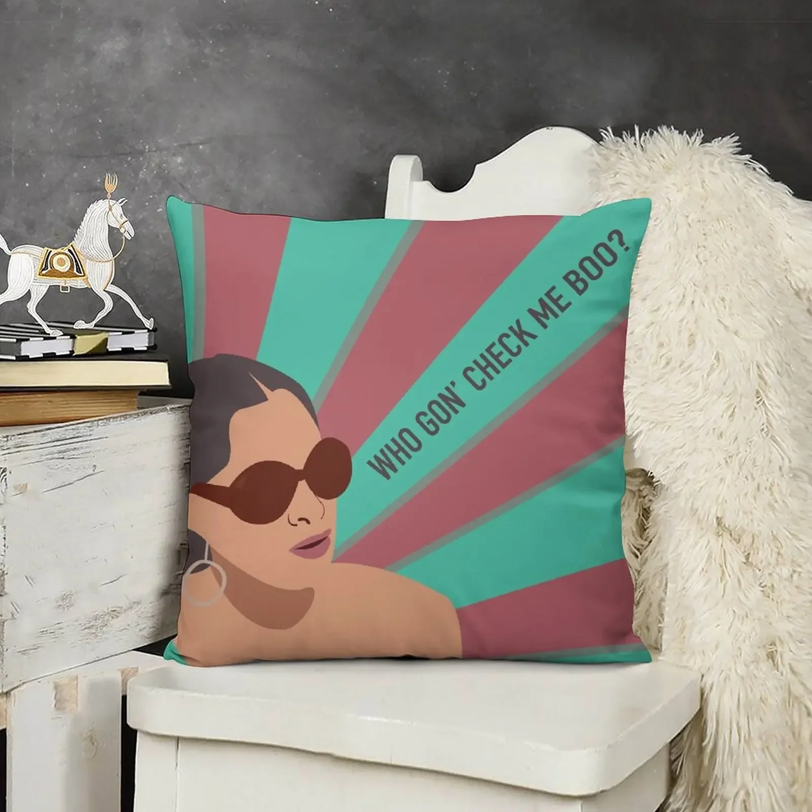 Sheree Whitfield - Who Gon' Check Me Boo? Декоративная подушка Мраморный чехол для подушки сна