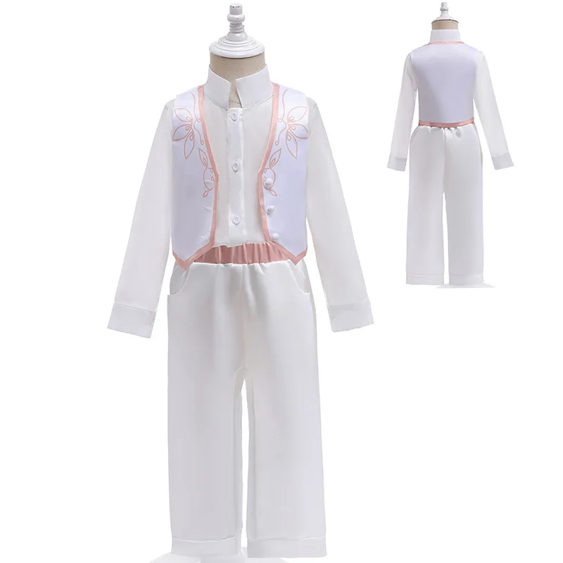 New Costume For Boys Set Madrigal Cosplay Gartment Kids Birthday Banquet Show Carnival Party Clothes Shirt+Vest+Pants Suit 3-10Y