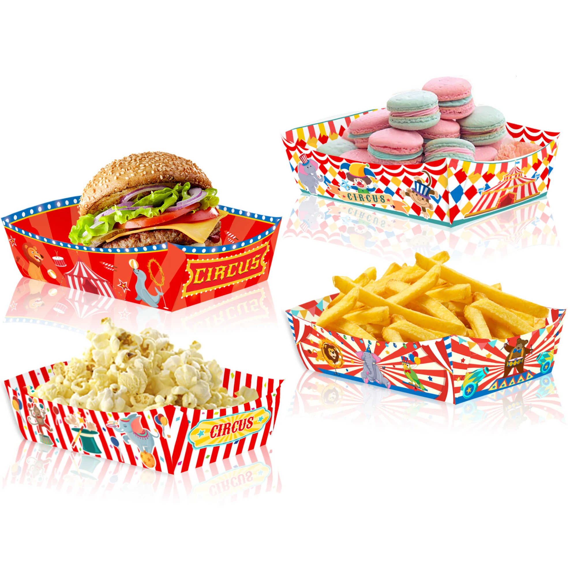 

Карнавальные бумажные подносы