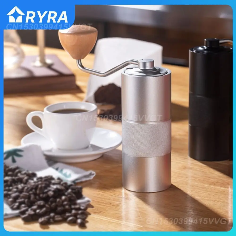 

Chestnut Coffee Bean Grinder Portable Hand Portable Household Manual Grinder Grind Machine Mill With Double Bearing Positioning