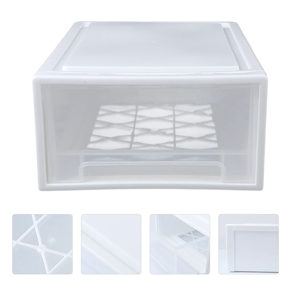 

Storagebox Organiser Holder Organizer Clothes Drawer Bins Wardrobe Cabinetstackable Closet Sundry Container Clear Containing