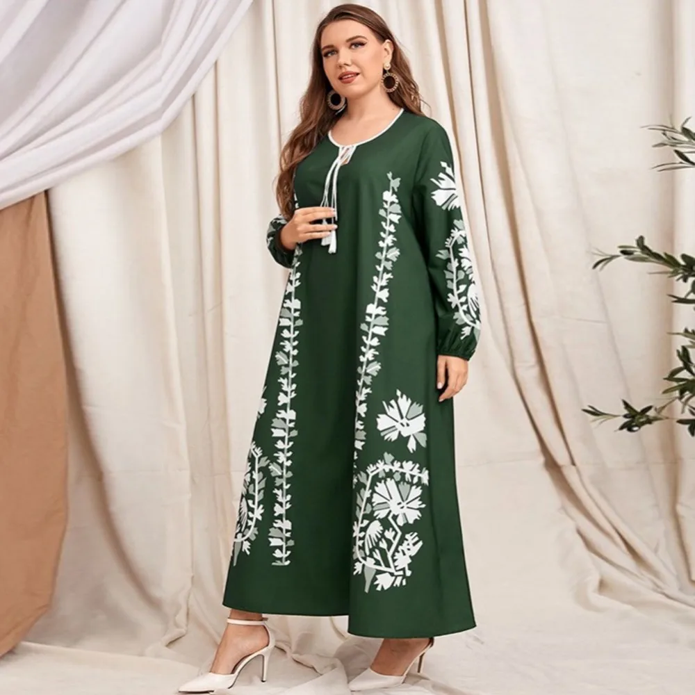 

African Dresses For Women Muslim Fashion Abaya Dashiki Long Sleeve Maxi Dress Ladies Traditional Africa Clothing Fairy Dreess
