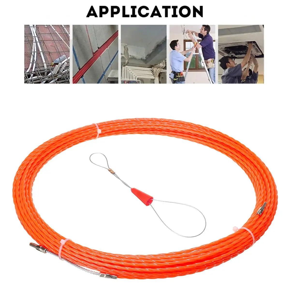 

4 мм 5-30 м Профессиональный Стекловолоконный Электрический кабель-лента трубопровод канальный кабель нажимной Съемник инструменты колесо толчок для монтажа проводки