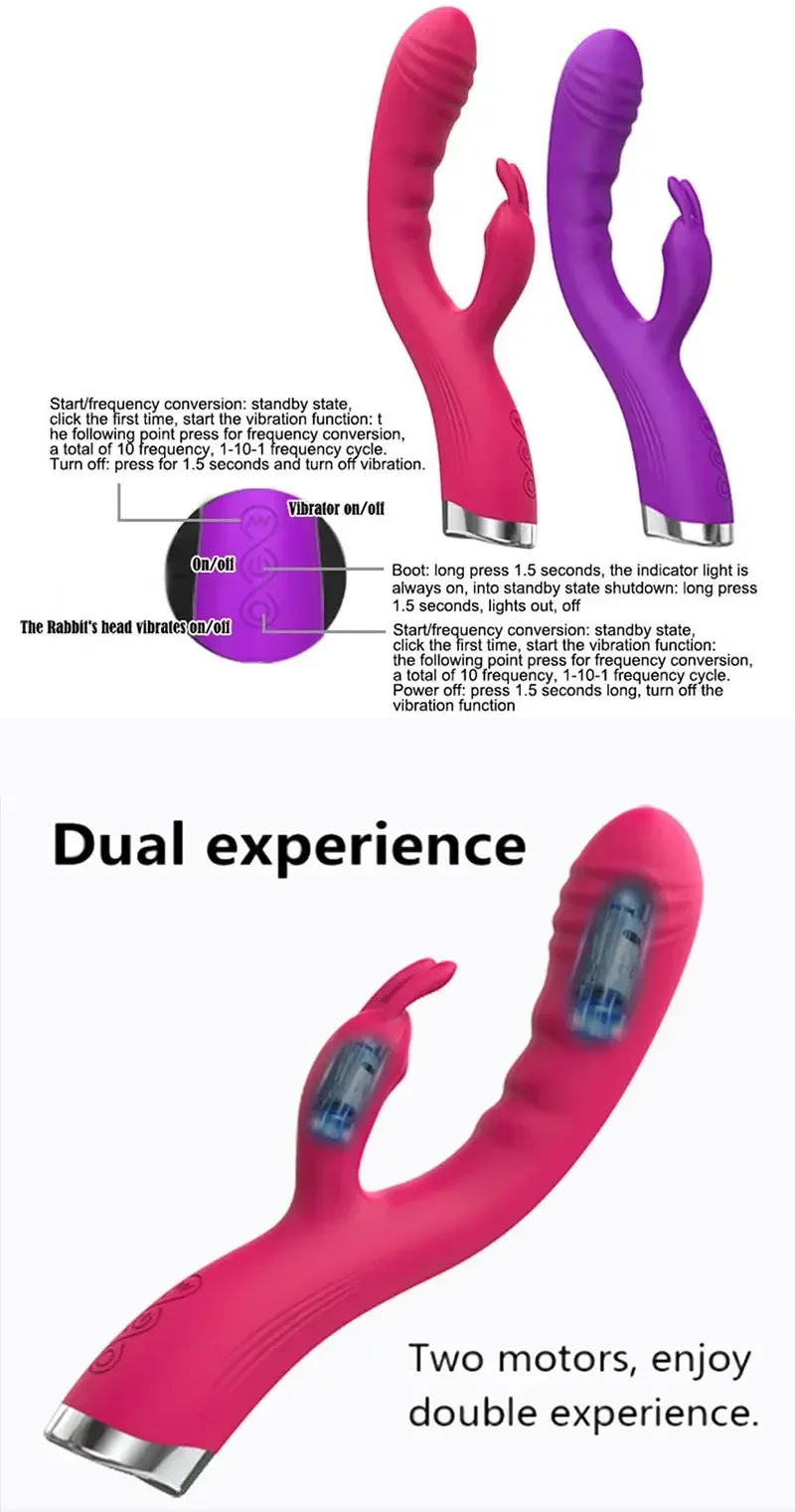 10-скоростной вибратор для точки G перезаряжаемый через USB мощный