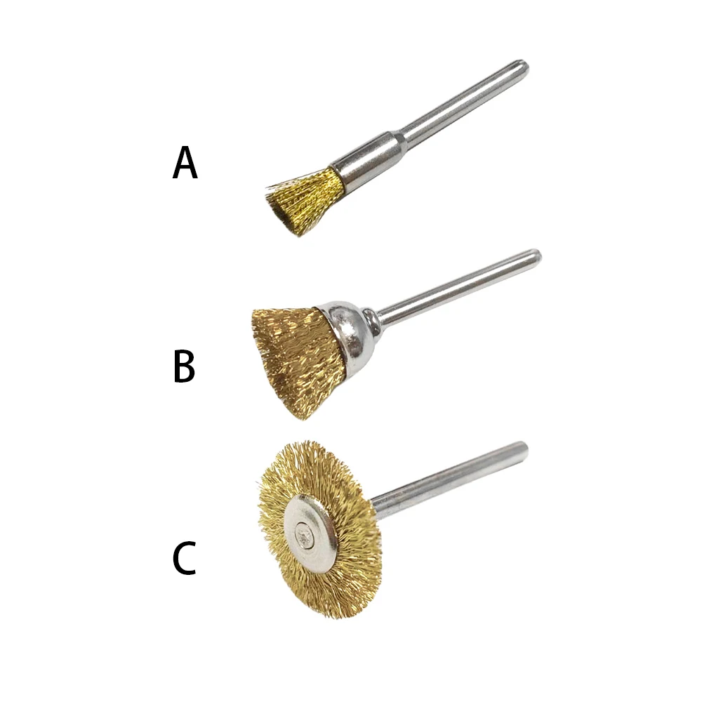 

12 Pieces Cup Shaped Brass Wire Wheel Polishing Brush Copper Brushes Cleaning Tool Rust Grinder Remover Type 3
