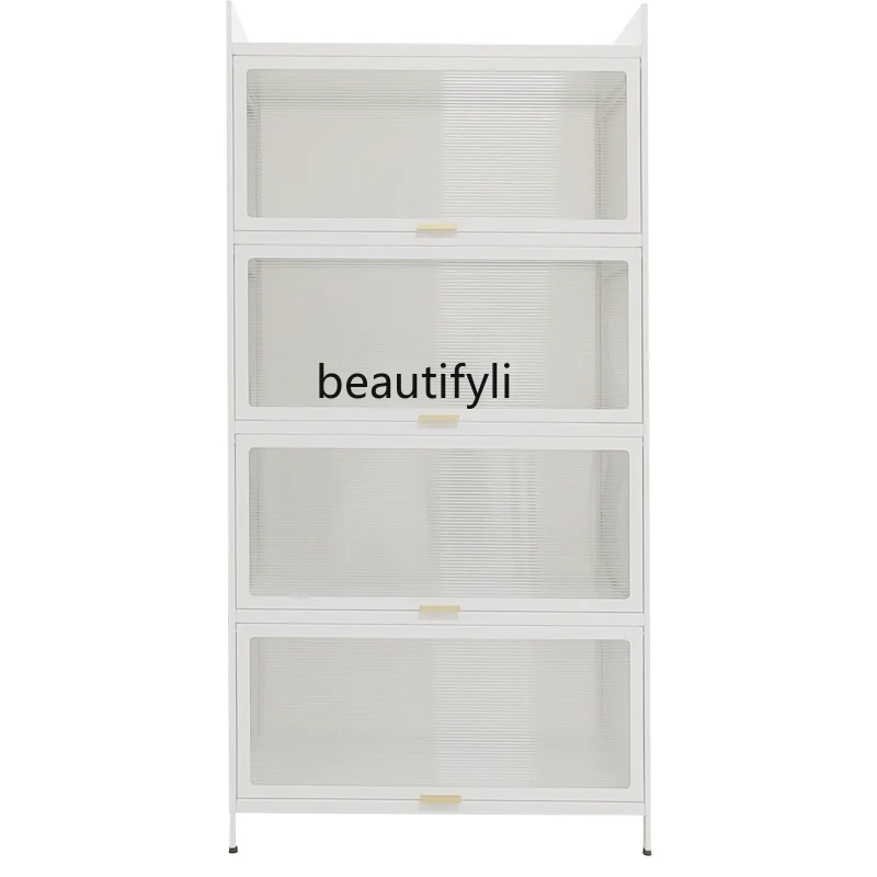 

zq4-tier kitchen shelf, multi-functional save space kitchen storage cabinet with PVC door,special display cabinet for livingroom