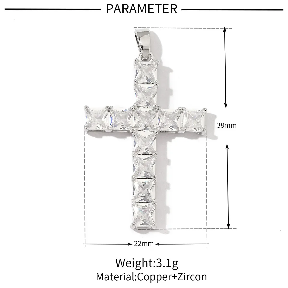 3 шт./партия подвески-кресты из нержавеющей стали 316l
