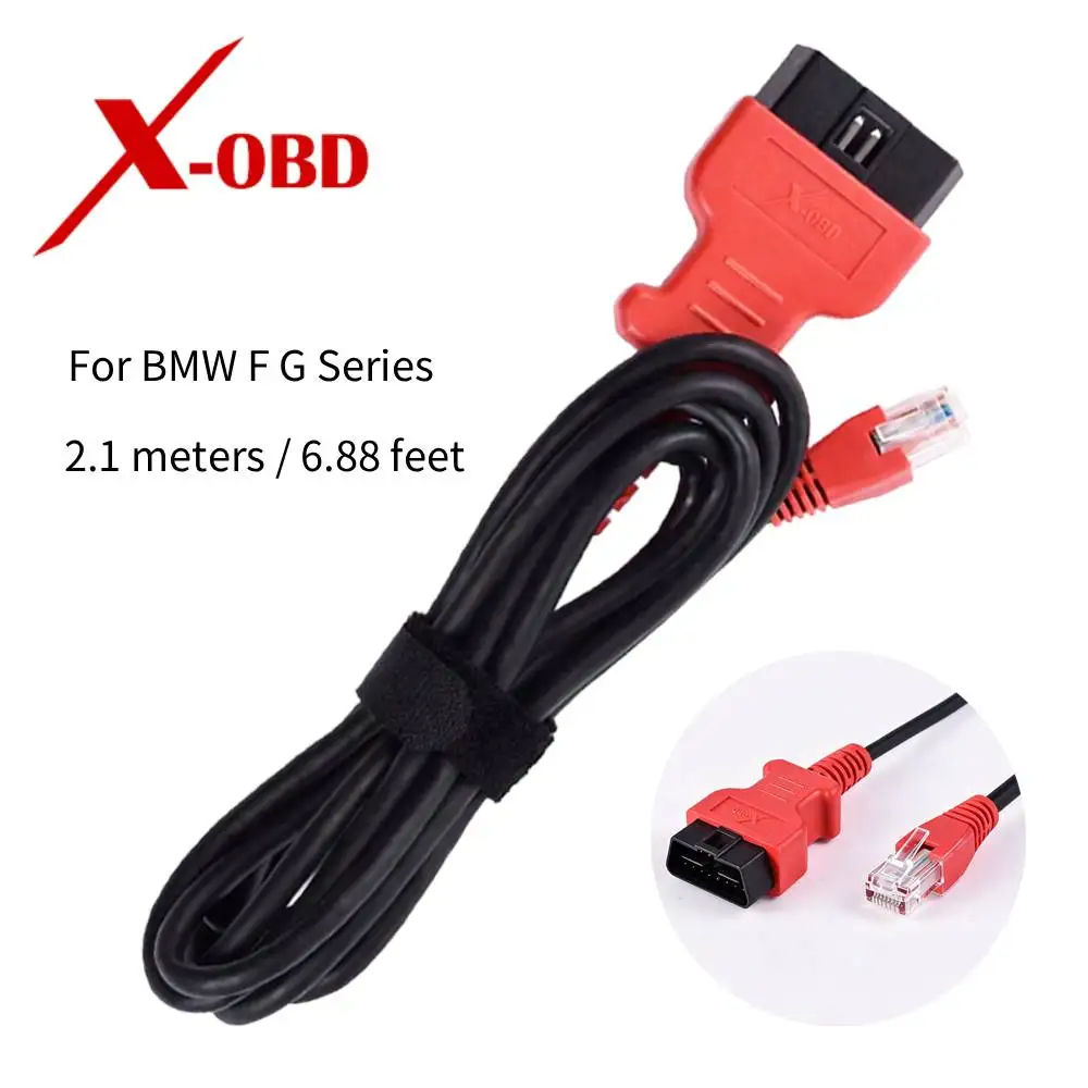 Фото Кабель OBD 2 Enet для BMW серий F и G, совместимый с программным обеспечением E-SYS ICOM для программирования/обновления скрытых функций, 2.0 м/6.74 фута №1