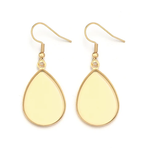 Основы для сережек-кабошонов из нержавеющей стали, 6 шт.