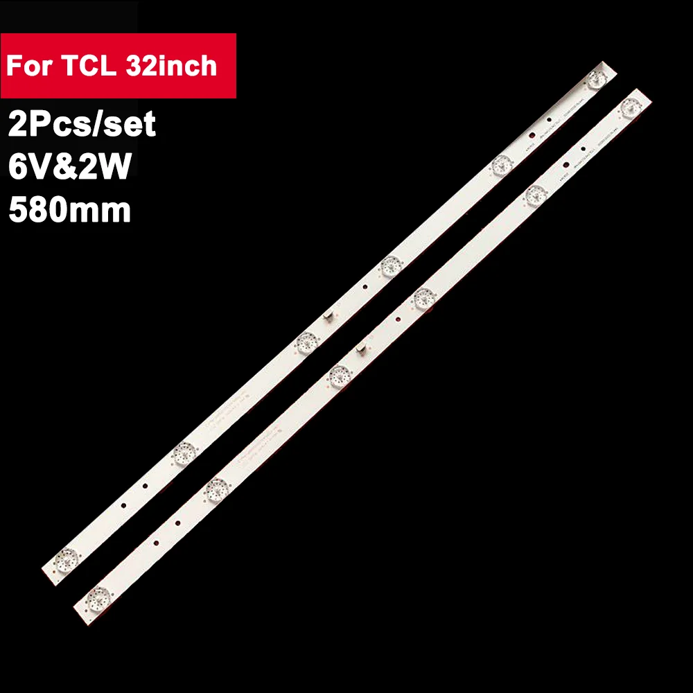 

Ремонт подсветки телевизора TCL 32 дюйма, 580 мм, 6 в, 2 шт.