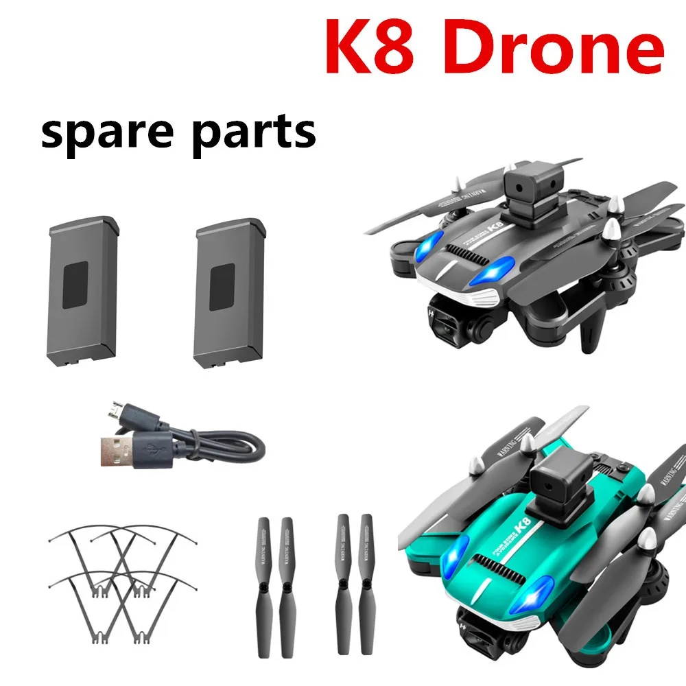 

Оригинальные аксессуары для дрона K8, батарея 3,7 в, 1800 мАч, пропеллер, кленовый лист/USB-кабель, запчасти для Дронов K8
