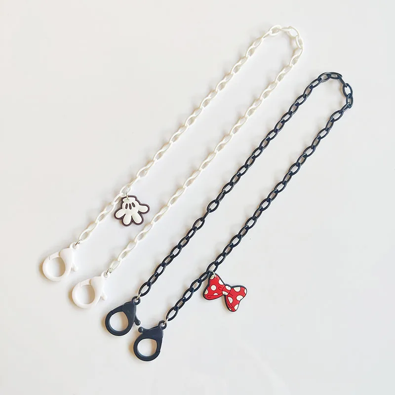 Креативный мультяшный бант акриловая цепочка для детей очки маски с подвесной