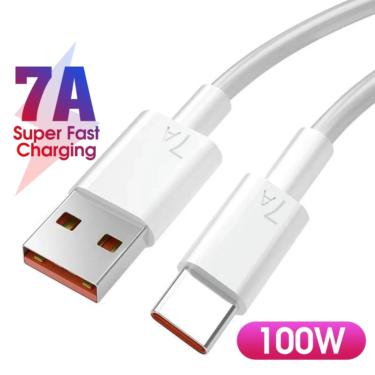 

7A USB Type C Super-Fast Charge Cable for Xiaomi Mi 12 Pro Samsung Fast Charging Data Cord for Huawei P40 Mate 40 USB C Cables