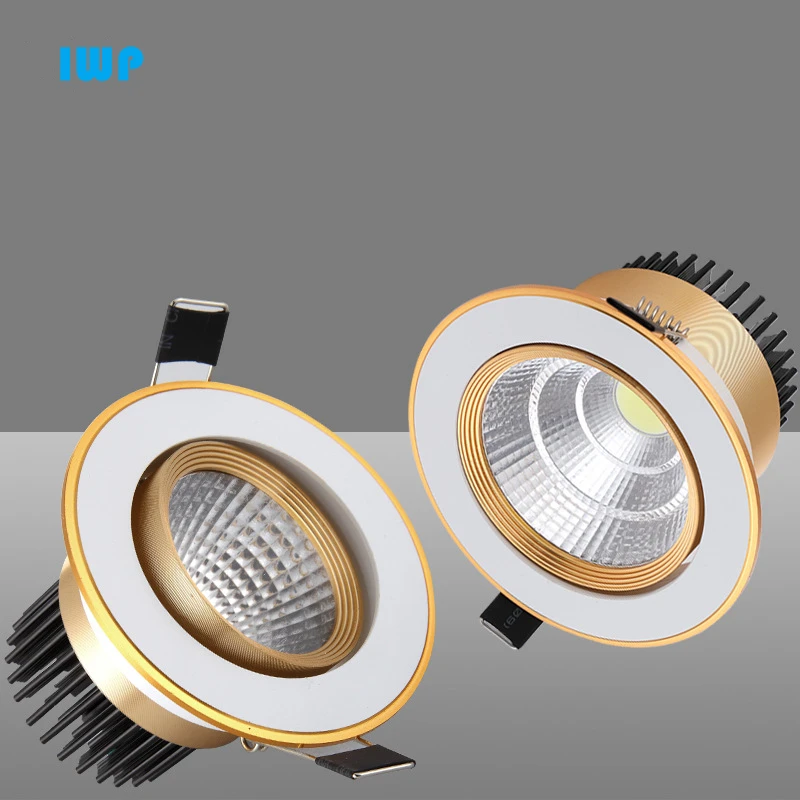 

1Pcs Round Dimmable LED Downlight Home Ceiling Spotlight 5W 7W Embedded Adjustable Angle Clothing Store Opening Light AC86V-260V