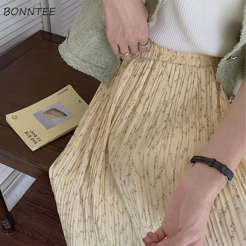 

Юбка женская трапециевидная с принтом, универсальная модная юбка во французском стиле для отдыха и отдыха, простая летняя, 4 цвета