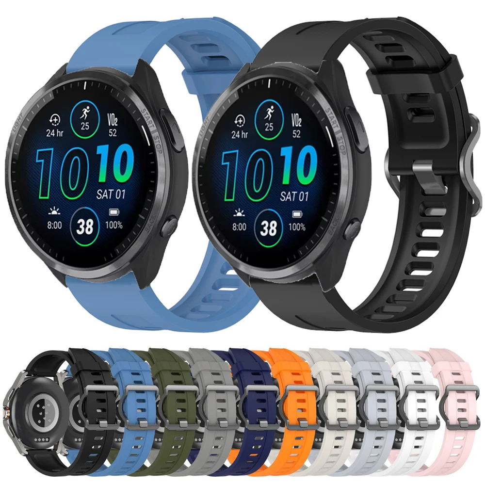 Фото Силиконовый ремешок 22 мм для Garmin Forerunner 965 955 Venu 3 2 Vivoactive 4, спортивный сменный браслет для Forerunner 265 255 №1