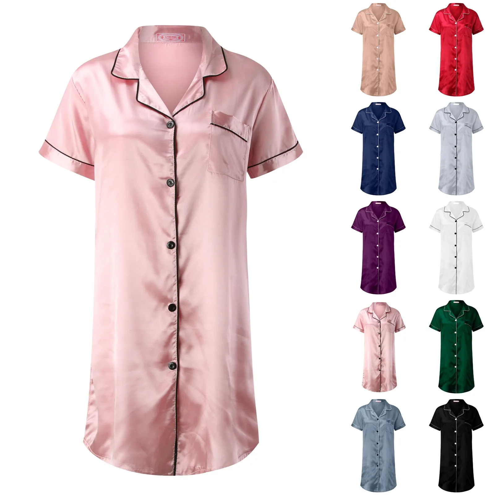 

Женская атласная ночная рубашка, мини-сорочка, короткая ночная рубашка, ночные рубашки для женщин, ночная рубашка с тройным вырезом