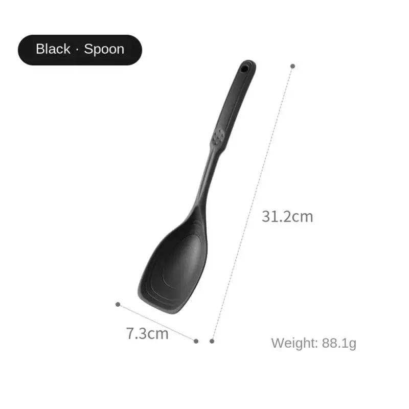 

Multi-use Silicone Spoon High Temperature Resistance Stirring Scooping Hold Comfortable Large Soup Spoons Cooking Utensils