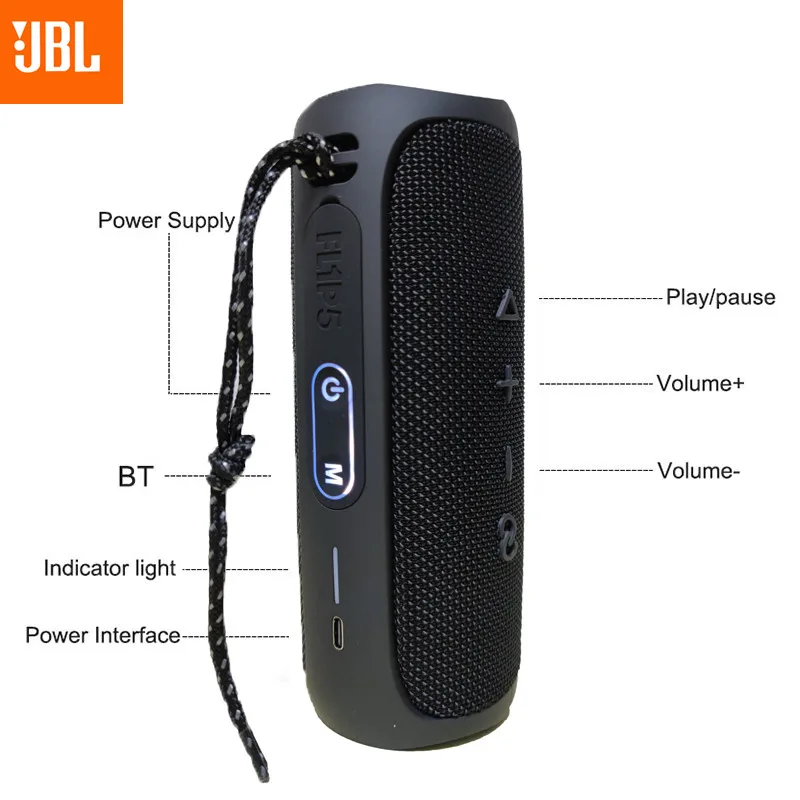 Bluetooth-Колонка JBL Flip 5 IPX7 водонепроницаемая |