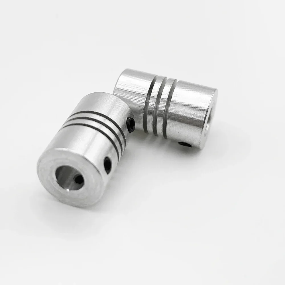 Фото Гибкая алюминиевая муфта Beicai D15L20 (2 шт.) для шаговых двигателей с отверстиями 2/3/3.17/4/5/6/7/8 мм, для энкодеров шаговых двигателей и гравировальных станков №3
