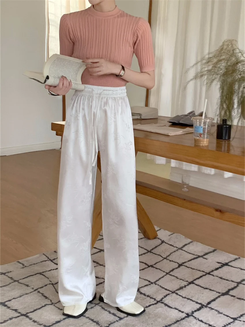 Брюки Alien Kitty женские с широкими штанинами шикарные повседневные Прямые узкие