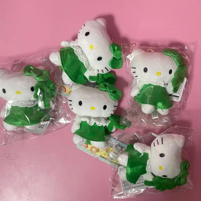 Плюшевый брелок Hello Kitty Sanrio с рисунком клевера Kt Cat плюшевый кулон мягкие игрушки