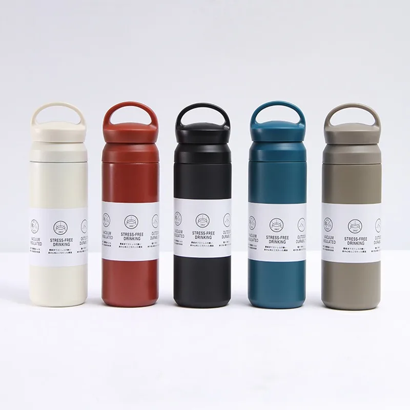 

New creative300ml 500ml belt handle cup 304 stainless steel thermos cup gift girl student water cup pot
