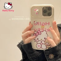 hello kitty back cover case for iphone 13 pro max 12 pro max 11 pro max x xs max xr 7 8 plus cartoon sliding window phone case