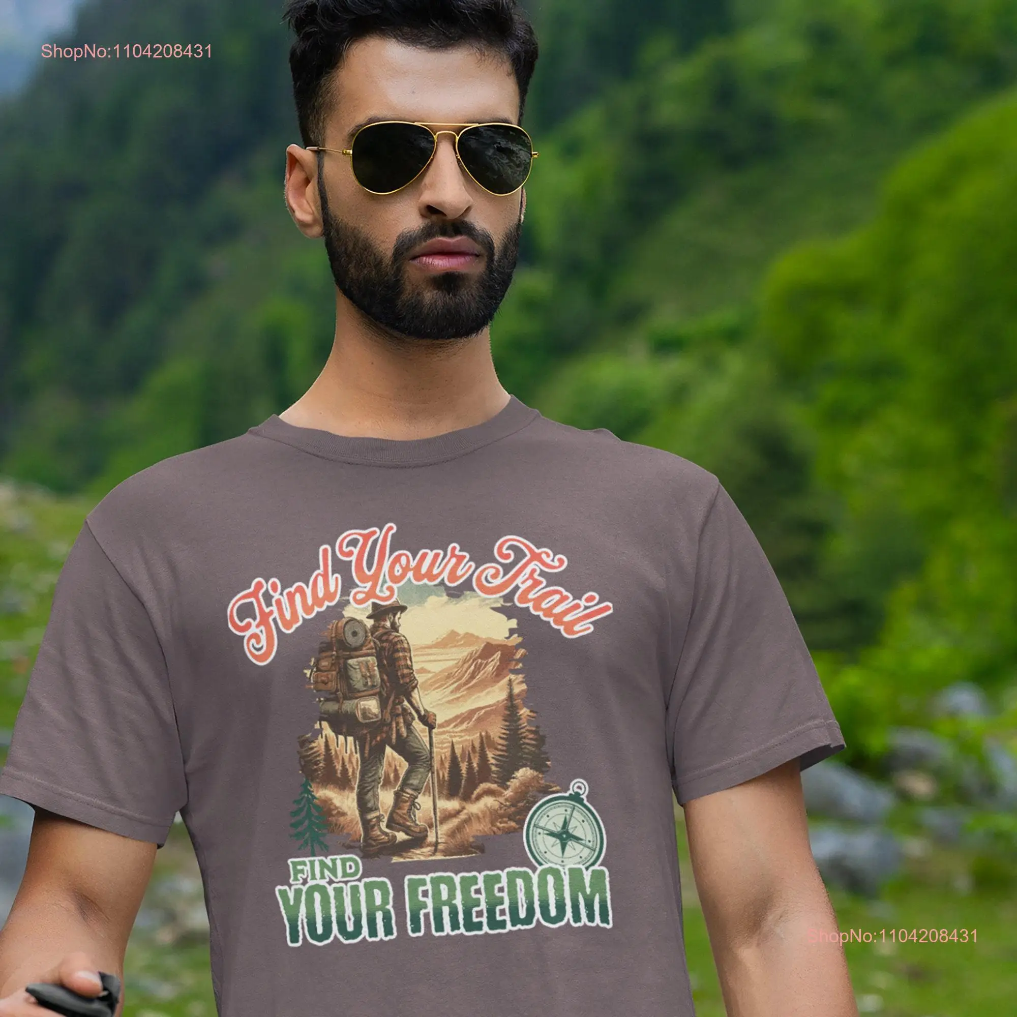 Футболка для походов Find Your Trail Freedom топ на открытом воздухе топы лагеря окрашенная