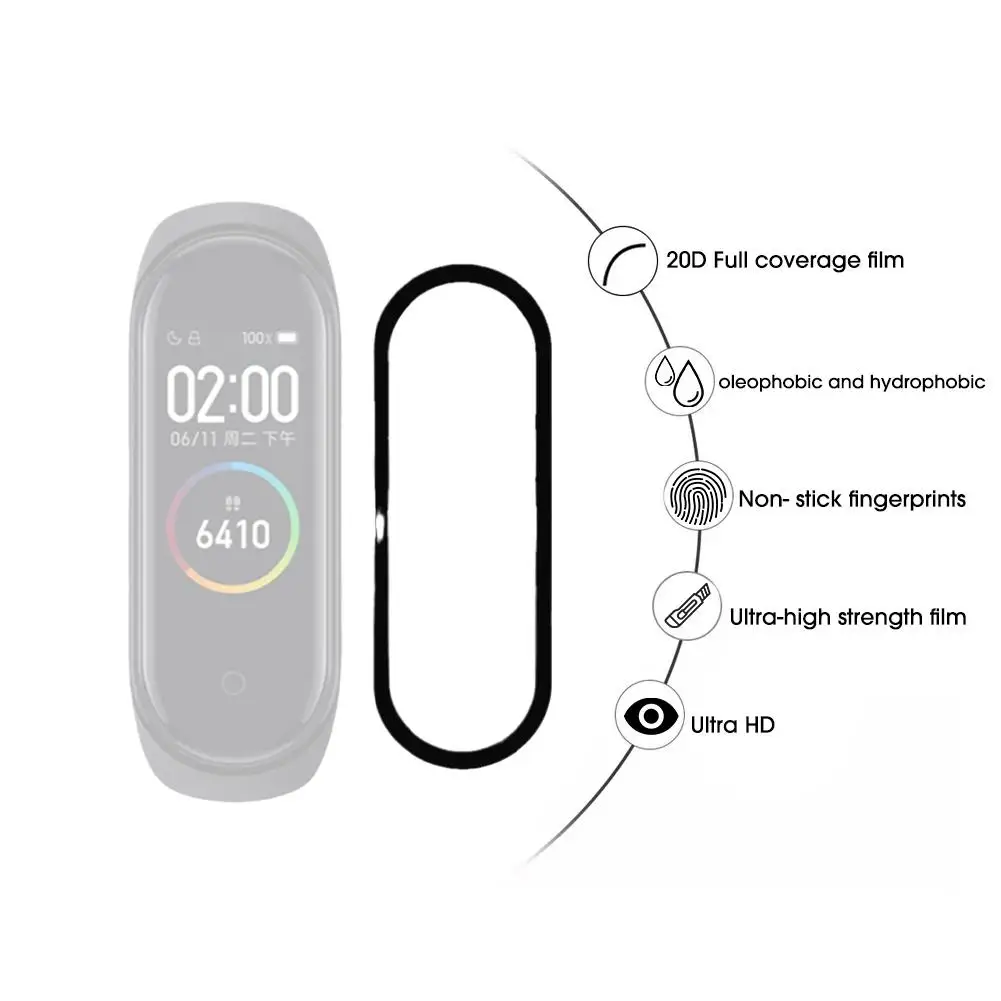 3D полноэкранная защита для Xiaomi Mi Band 8 защитное стекло высокой четкости с защитой