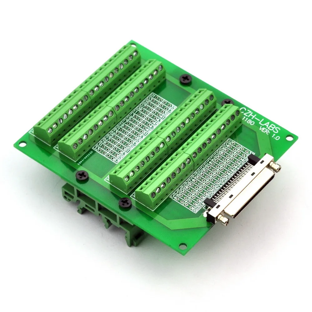 

CZH-LABS DIN Rail Mount 68-pin VHDCI DSUB SCSI-5 винтовая Клеммная панель.