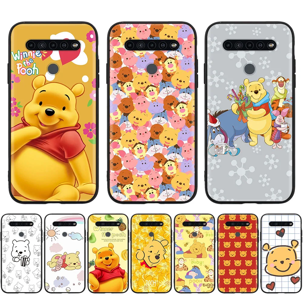 

Winnie the Pooh Black Case for OPPO A52 A72 A92 A92S A93 A96 A95 A94 A74 A53 A53S A54 A54S A16 A16S A57 A76 A77