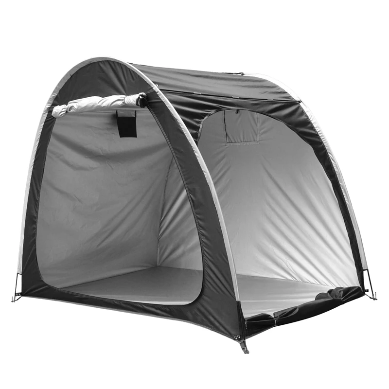 Обновленная Расширенная двухдверная палатка для хранения велосипедов на 4 двери, одноместная палатка для мотоциклов, кемпинга на открытом воздухе, большая яркость