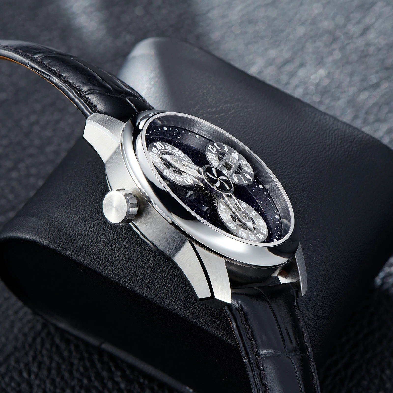 OBLVLO Мужские автоматические часы 41 мм Роскошные механические наручные Светящиеся