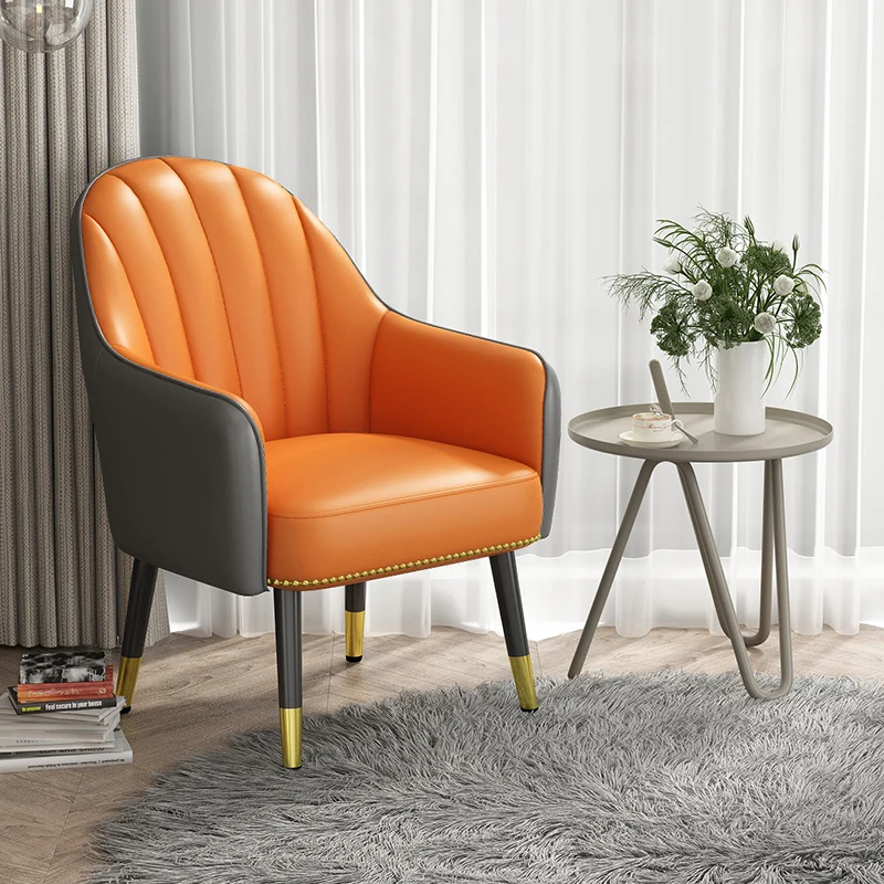 

Designer Makeup Dining Chair Floor Gaming Modern Creative Lounge Chairs Luxury Orange Silla Escritorio Home Furniture WXH30XP