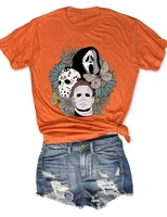teeteety womens high quality 100 cotton horror movie printed graphic o neck t shirt