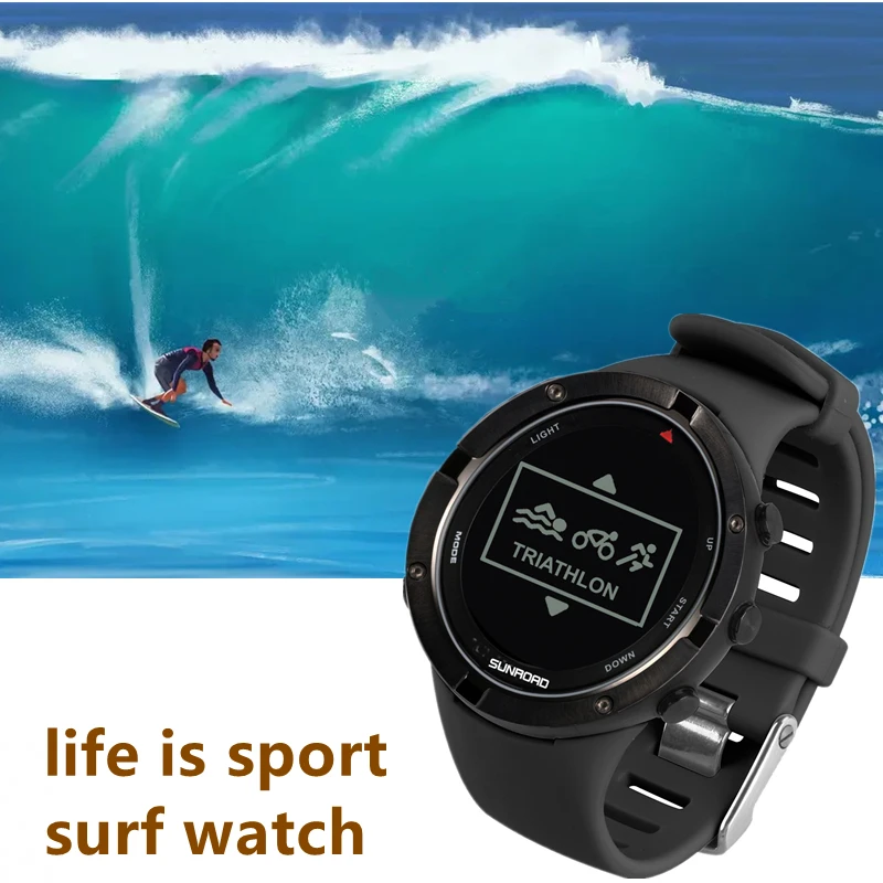 

Sunroad 2022 GPS Sport smart watches surf watch with Altimeter Compass Barometer Waterproof 50m Fitness Tracker Cycling swimming