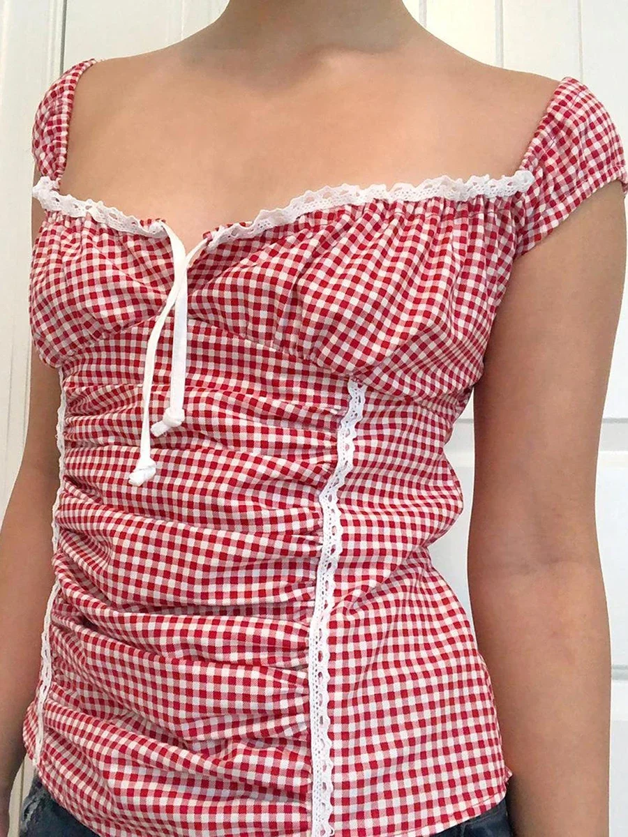 Футболка женская базовая с коротким рукавом повседневный топ винтажным