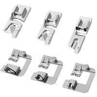 6pcs rolled hem presser foot kit sewinging rolled hemmer presser foot for singer brother janome domestic sewing machines