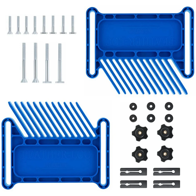 

2Pcs Adjustable Woodworking Tools Feather Board For Table Saws, Router Tables & Band Saw With T-Slots, Miter Slots