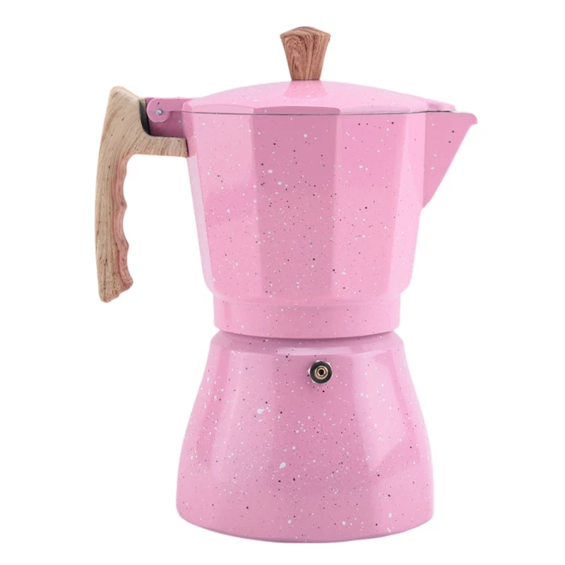 Кофеварка Latte Mocha итальянская кофеварка Moka Espresso Cafeteira на плите 300 мл розовая