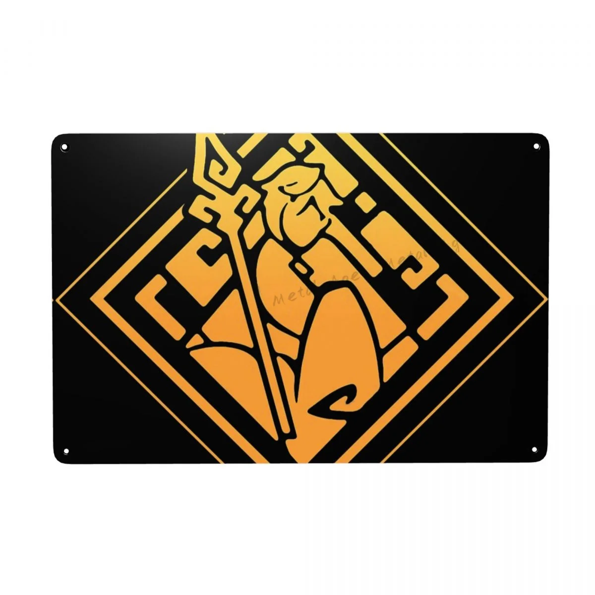 

Zhongli Geo Emblem Metal Tin Signs Genshin Impact Game Paimon Iron Plaque Painting Home Bar Room Decor Wall Art Vintage Modern