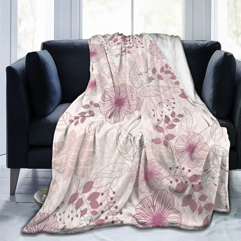 

Vintage Floral Warm Cozy Super Soft Blankets Lightweight Bed Blanket for Women Men Kids WZ0917A